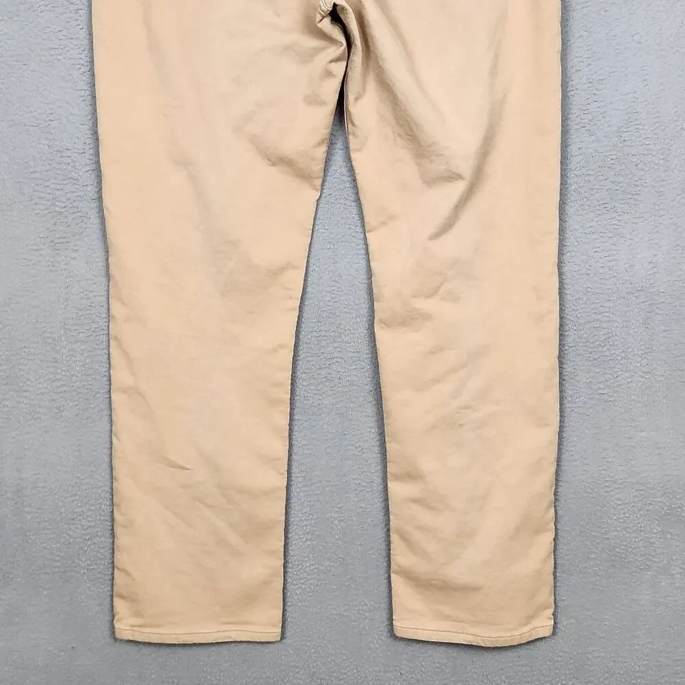 Banana Republic Slim Traveler Jeans Mens 38x32 Beige Slim Straight Stretch Denim